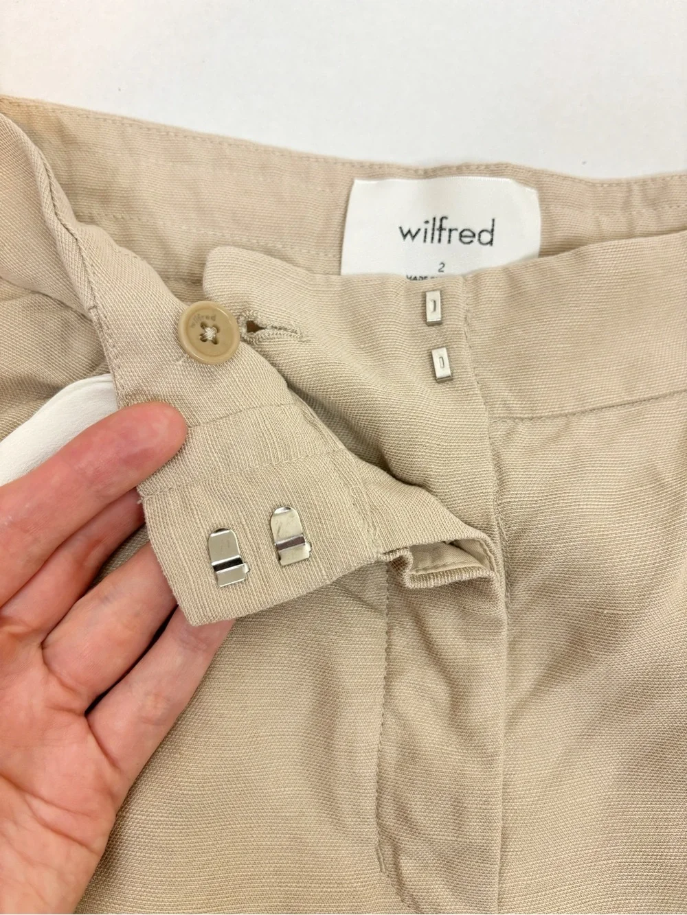 Aritzia Wilfred Allant Cropped Linen Pant Size 2